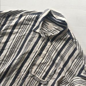 A New Day Striped Button Down Top